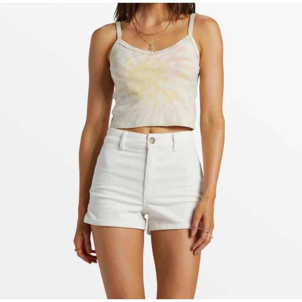 BILLABONG Free Fall Corduroy Shorts Womens Size 30 Salt Crystal Cream‎ Retro NWT - Picture 5 of 9